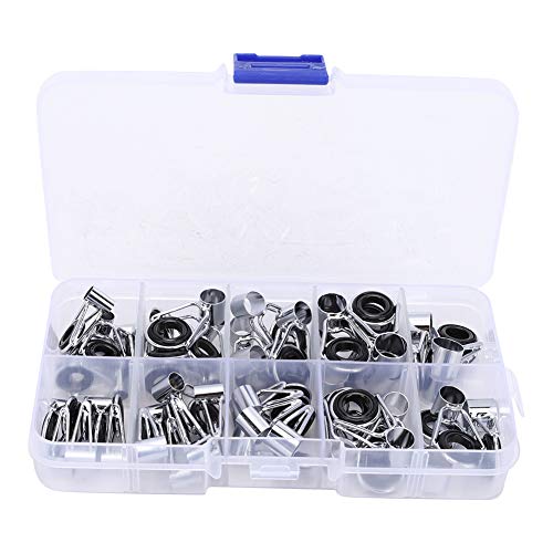 90 Stücke Angelrute Führungsring Edelstahl Keramik Angelrute Teile Spitze Reparatur Ersatz Führungen Kit, 9 Größen 90 Stücke Angelrute Führungsring Edelstahl Keramik Angelrute Teile Spitze Reparatur Ersatz Führungen Kit, 9 Größen von Alomejor