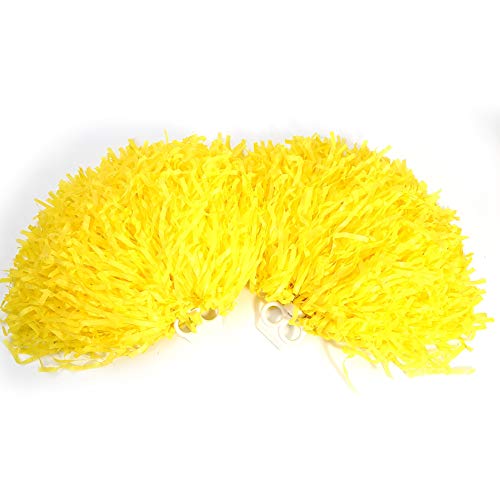 Alomejor Cheerleading Pom Poms Cheerleader Pompons für Balltanz Abendkleid Party Sport(Gelb) von Alomejor