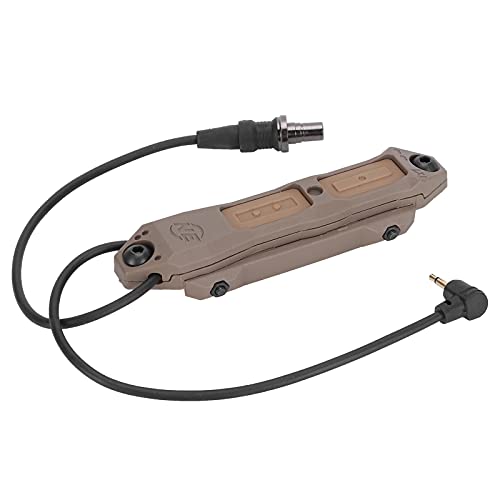 Alomejor Dualer Remote-Druckschalter, Manueller Druckschalter für Outdoor-Taschenlampe PEQ-Lichtzubehör Dual-Schalter von Alomejor