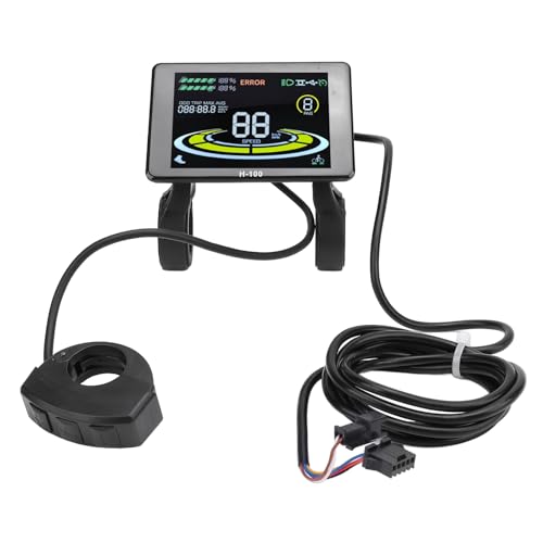 Alomejor Elektrofahrrad-LCD-Display mit ABS-Anschluss, Farbbildschirm für Mountainbike-Modifikation 24 V, 36 V, 48 V, 60 V, 72 V von Alomejor