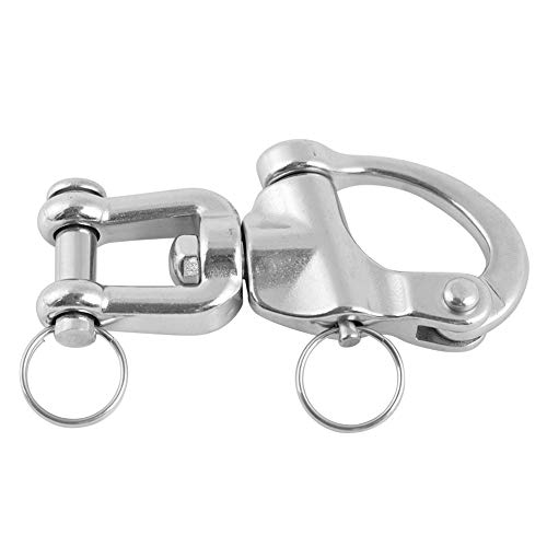 Alomejor Eye Snap Swivel Wirbelschnappschäkel Schnellspanner Yachtwirbelschäkel Schiff Marine Yacht Segeln(16 * 87mm) von Alomejor