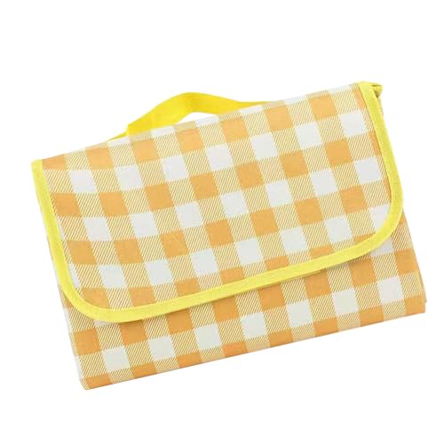 Alomejor Gingham-Picknickmatte, Picknickdecke, Wasserdicht, Tragbar, Verdickter Vliesstoff, Feucht für Strandcamping (150 * 200cm) von Alomejor