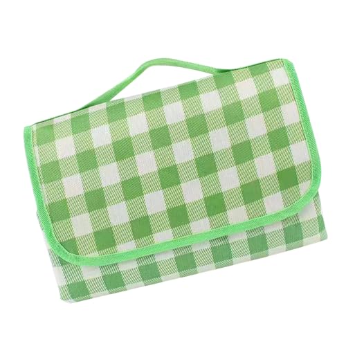 Alomejor Gingham-Picknickmatte, Picknickdecke, Wasserdicht, Tragbar, Verdickter Vliesstoff, Feucht für Strandcamping (200 * 200cm) von Alomejor