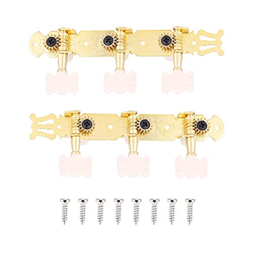 Alomejor Gitarren-Stimmwirbel 3L + 3R Beiliegende Gold-Maschinenkopf-Stimmgeräte Ersatzteile für Akustikgitarren Alomejor Gitarren-Stimmwirbel 3L + 3R Beiliegende Gold-Maschinenkopf-Stimmgeräte Ersatzteile für Akustikgitarren von Alomejor