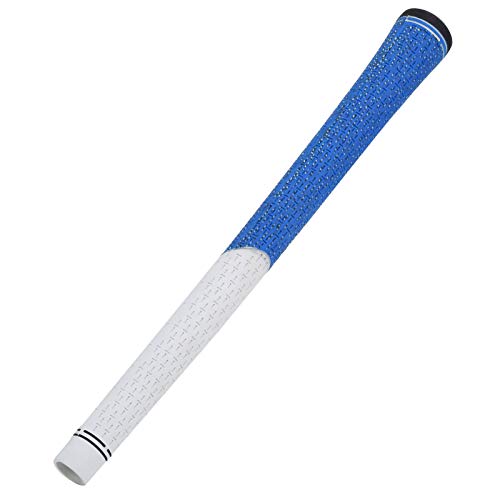 Golfgriff Golfschläger Griff 12,5 mm Strapazierfähiger Standard Gummi Golfschläger Griff Anti-Rutsch-Golfgriff Zubehör(weiß Blau) von Alomejor