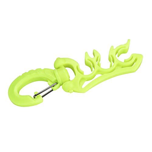 Alomejor Keep Diving 3 Schlauchklemmen, BCD-Schlauchhalter mit Clip-Schnallenhaken, um Druckschläuche Stabil zu Halten (Yellow) von Alomejor