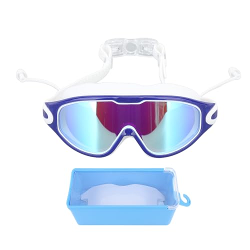 Alomejor Schwimmbrille mit Blendender Brille, Weites Sichtfeld, PC-Silikonmaterial, Geeignet Zum Schwimmen, Tauchen, Wassersport (BLUE) von Alomejor