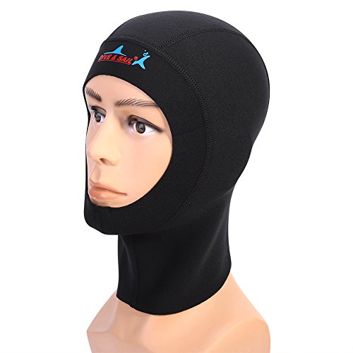 Alomejor Scuba Diving Hood 1mm/3mm Neopren Neoprenanzug Hood Scuba Schnorcheln Neoprenanzug Hood Surf Divers Hut Tauchkappe Zum Schnorcheln Kajakfahren Segeln Kanufahren Wassersport(XL-1mm) von Alomejor