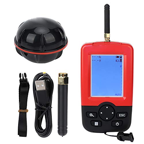 Alomejor Tragbare Fish Finder Wireless Sonar Sensor Fischköder Echolot mit Wassertemperatur Tiefe Farbdisplay von Alomejor