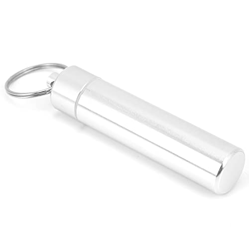 Tragbare Schlüsselanhänger Pillendose Mini Pillendose Aluminiumlegierung Wasserdichter Schlüsselanhänger Pillenhalter Organizer für Den Außenbereich Tragbare Schlüsselanhänger Pillendose Mini Pillendose Aluminiumlegierung Wasserdichter Schlüsselanhänger Pillenhalter Organizer für Den Außenbereich von Alomejor