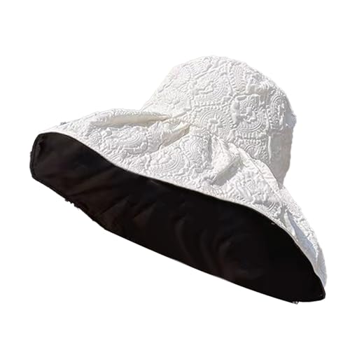 Alomejor UV-Schutz-Sonnenhut UPF 50, Atmungsaktiver Fischerhut für Damen, Leicht und Faltbar für eine Vielzahl von Szenen (White) von Alomejor