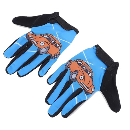 Alomejor Vollfinger-Kinderhandschuhe, Atmungsaktive Fahrradhandschuhe mit Klettverschluss für Roller-Mountainbiking (L/XL) von Alomejor