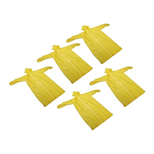 Alomejor Wiederverwendbarer Regenponcho mit Kapuze für Erwachsene, 5-teiliger Eva-Regenmantel für Outdoor-Aktivitäten, Gelb Alomejor Wiederverwendbarer Regenponcho mit Kapuze für Erwachsene, 5-teiliger Eva-Regenmantel für Outdoor-Aktivitäten, Gelb von Alomejor