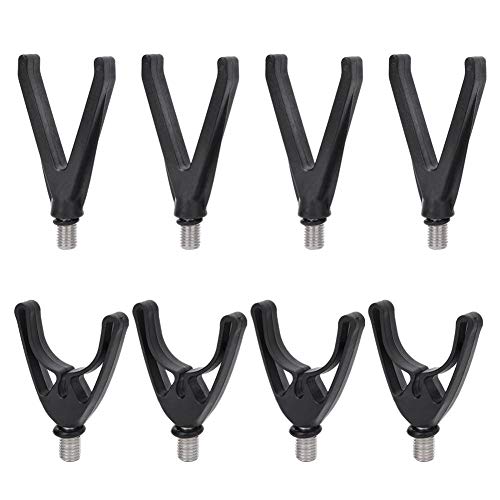 Alomejor Angelrutenhalter 8PCS Kunststoff Angelrutenauflagen Langlebig Flexibel Angelrutenauflage V-Kopf Stangengriffe Rest Karpfen Angelgerät Greifer Restgewinde von Alomejor