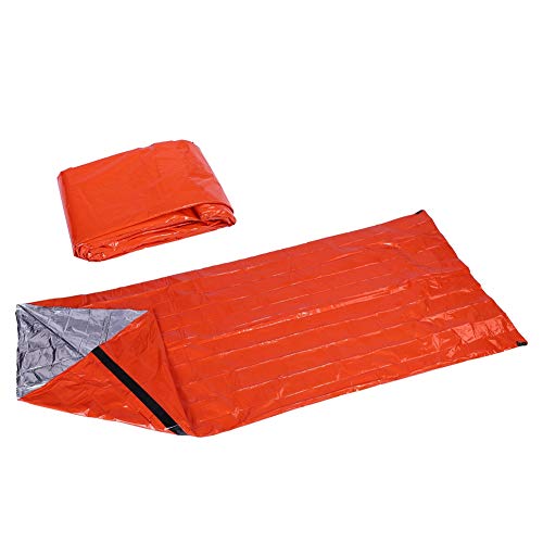 Camping Schlafsack, Camping Bergsteigen Notfall PE Aluminium Film Schlafsack Licht Kälte Schutz Lebensrettende Katastrophenschutz Thermische Decke Camping Schlafsack, Camping Bergsteigen Notfall PE Aluminium Film Schlafsack Licht Kälte Schutz Lebensrettende Katastrophenschutz Thermische Decke von Alomejor