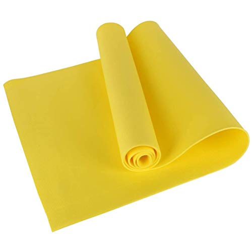 EVA-Fitnessmatte, Hochelastische, Wasserdichte 4 Mm EVA-Yogamatte für Yoga, Pilates, Fitnessstudio (YELLOW) von Alomejor