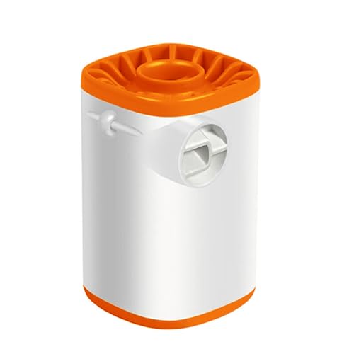 Elektrische Luftpumpe, Luftmatratzenpumpe mit 4 Düsen, 3600 MAh Lithiumbatterie, 4 Modi, LED-Licht-Luftpumpe für Outdoor-Camping (ORANGE) von Alomejor