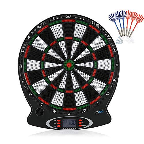 Elektronische Dartboard Maschine Professionelle Hängende LCD Scoring Anzeige Dartscheibe mit 6 Stücke Darts für Unisex Erwachsene von Alomejor