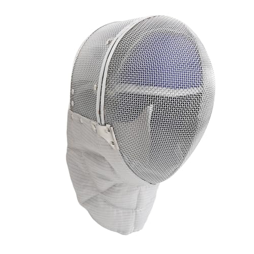 Fechthelm aus Stahlgeflecht, Fechtmaske aus PU-Leder für Gesichts- und Kopfschutz für Anfänger und Erfahrene Fechter (XL) von Alomejor