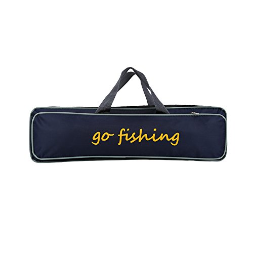 Fly Fishing Bag Klapp Angelrute Fall Angelrute Werkzeuge Aufbewahrungstasche Angelausrüstung Angelgerät Tragetasche für Outdoor Angeln von Alomejor