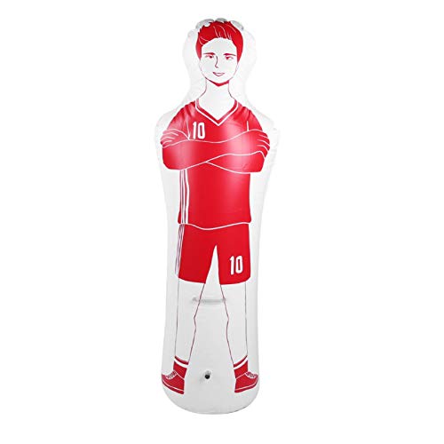 Fußball Trainingshilfe 0,35 mt PVC Boxsack Dribbeln Übergeben Bohrer Torwart Verteidiger Training(rot) von Alomejor