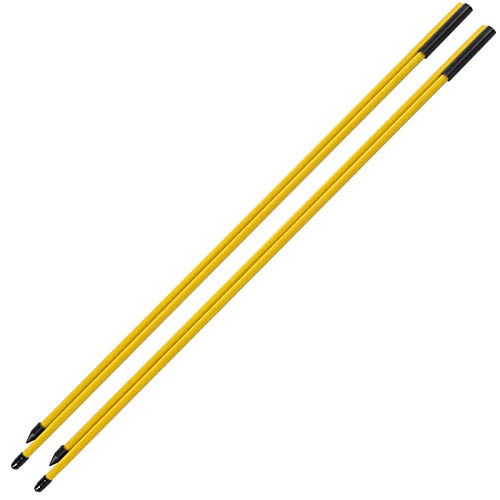 Golfübungsstifte Fiberglas Alignment Sticks 2 Abschnitte Faltbare Golfrichtungsanzeige Rod Aid(Gelb) von Alomejor