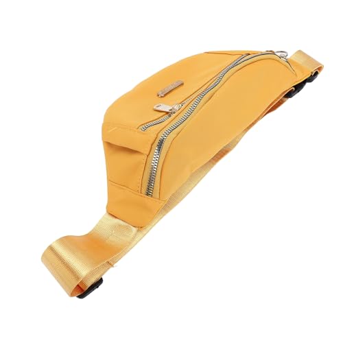 Mehrschichtige Hüfttasche mit Großem Fassungsvermögen und Praktischem, Dreidimensionalem, Nachtleuchtendem Anhänger für Sportreisen (Yellow) von Alomejor