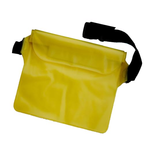 PVC-Hüfttasche, Touchscreen-freundlich, Verstellbarer Gürtel, Multifunktionale Trockentasche für Strand, Schwimmen, Kajakfahren (Yellow) von Alomejor