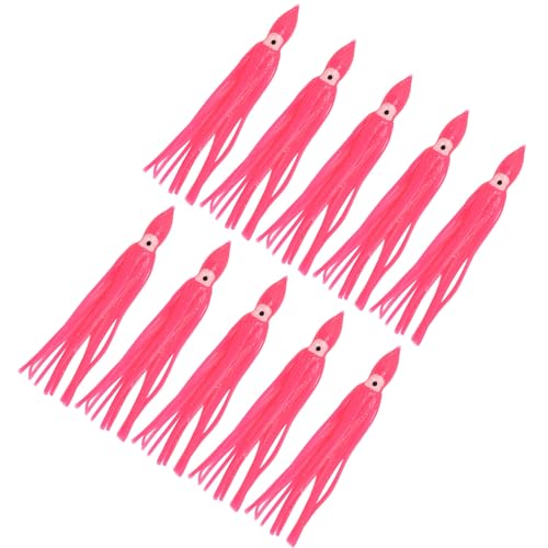 Weiche Rosa Trolling-Tintenfischröcke, Angelköder, Segelfisch, PVC-Krake-Köder für Offshore-Lachs, Thunfisch, Königsfisch, Marlin (18cm) von Alomejor