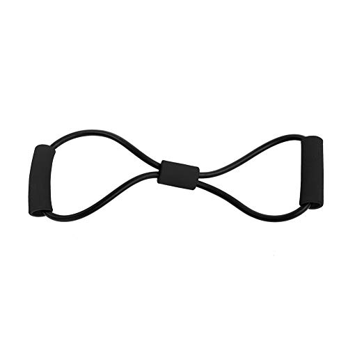 Widerstands-Stretchband, Workout, Fitness-Übung für Yoga, Fitnessstudio, Yoga-Gurt, Stretchband, Trainingsseil (Black) von Alomejor