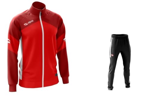 alpas Trainingsanzug in 5 Farben lieferbar- Kinder/Erwachsene Größen lieferbar - Modell Dynamic, Größe: L, Farbe: rot/dunkelrot/w alpas Trainingsanzug in 5 Farben lieferbar- Kinder/Erwachsene Größen lieferbar - Modell Dynamic, Größe: L, Farbe: rot/dunkelrot/w von alpas