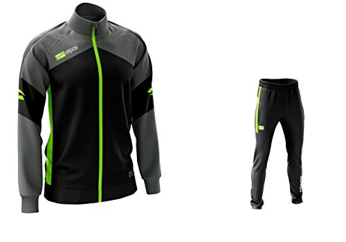 alpas Trainingsanzug in 5 Farben lieferbar- Kinder/Erwachsene Größen lieferbar - Modell Dynamic, Größe: XXXL, Farbe: schwarz/grau/Neongelb alpas Trainingsanzug in 5 Farben lieferbar- Kinder/Erwachsene Größen lieferbar - Modell Dynamic, Größe: XXXL, Farbe: schwarz/grau/Neongelb von alpas