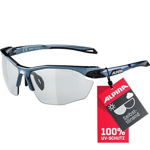 ALPINA TWIST FIVE HR V - Selbsttönende, Bruchfeste & Beschlagfreie Sport- & Fahrradbrille Mit 100% UV-Schutz Für Erwachsene, tin-black, Einheitsgröße ALPINA TWIST FIVE HR V - Selbsttönende, Bruchfeste & Beschlagfreie Sport- & Fahrradbrille Mit 100% UV-Schutz Für Erwachsene, tin-black, Einheitsgröße von ALPINA
