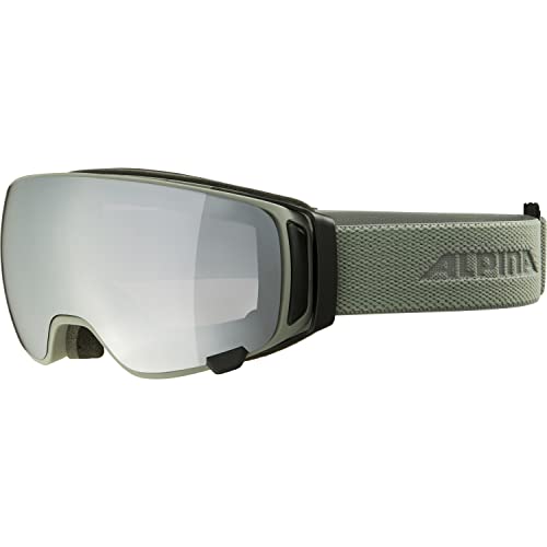 ALPINA Unisex - Erwachsene, DOUBLE JACK MAG Q Skibrille, moongrey, One Size von ALPINA