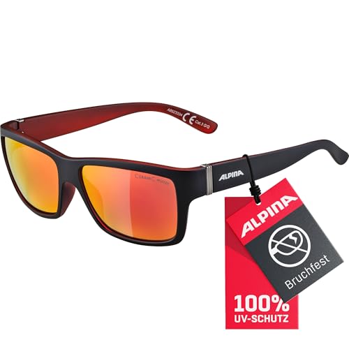 ALPINA KACEY - Verspiegelte und Bruchsichere Sonnenbrille Mit 100% UV-Schutz Für Erwachsene, black matt-red, One Size ALPINA KACEY - Verspiegelte und Bruchsichere Sonnenbrille Mit 100% UV-Schutz Für Erwachsene, black matt-red, One Size von ALPINA
