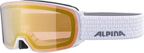 ALPINA NAKISKA QV - Verspiegelte, Selbsttönende & Kontrastverstärkende OTG Skibrille Mit 100% UV-Schutz Für Erwachsene, white, One Size von ALPINA