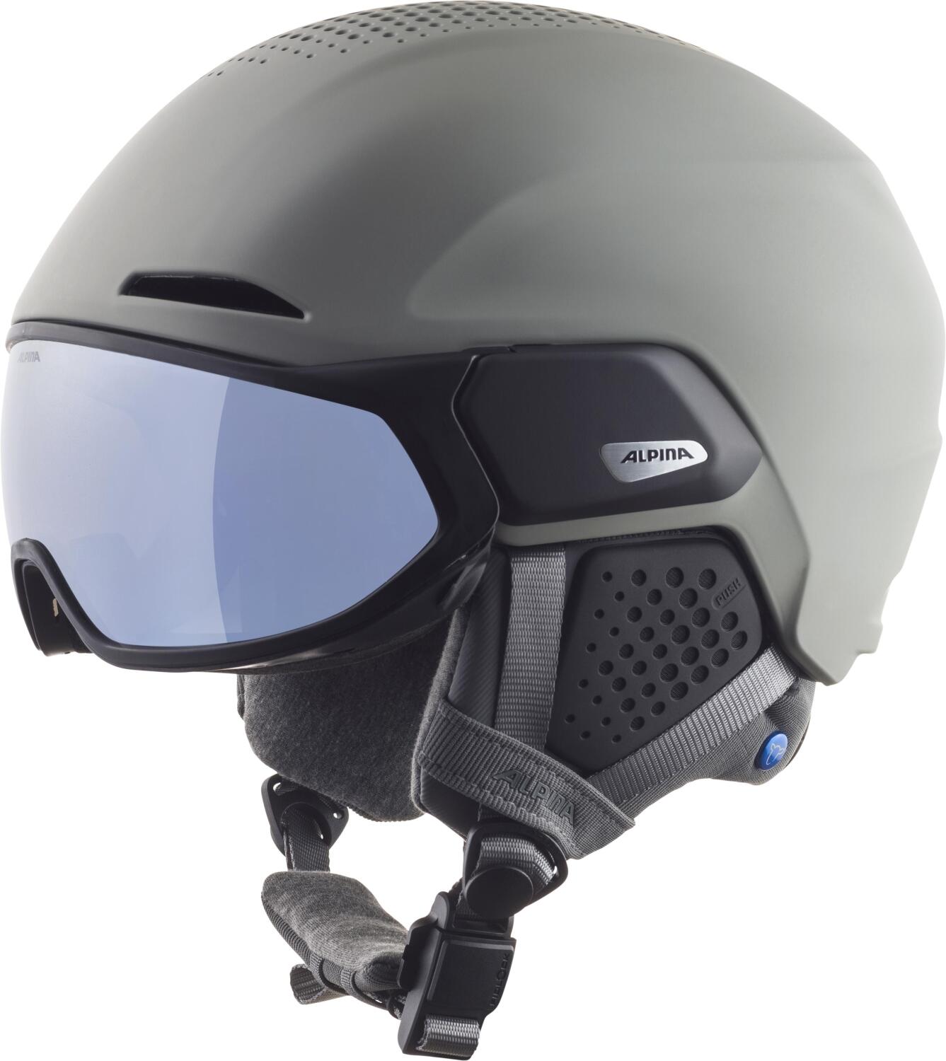 Alpina Alto Q-Lite Visier Skihelm (51-55 cm, 32 moon/grey matt) von Alpina