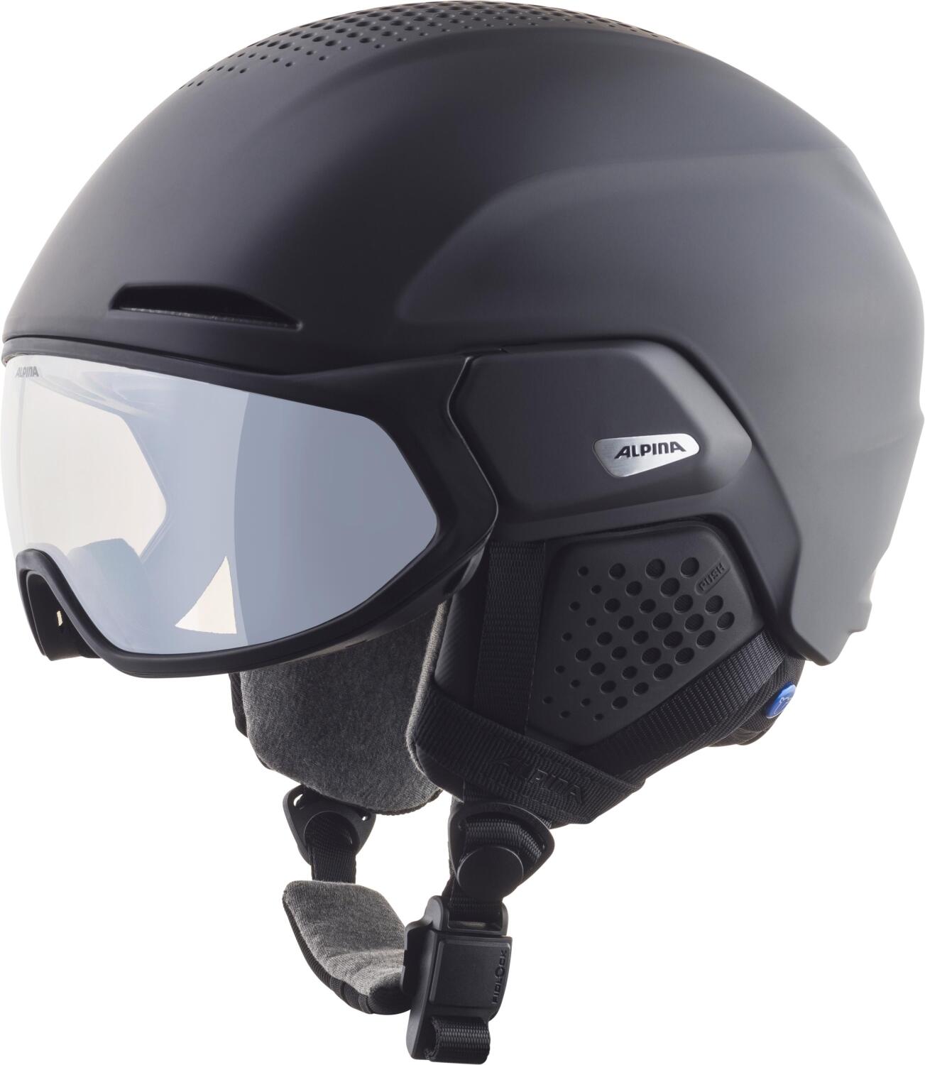 Alpina Alto Varioflex Visier Skihelm (59-63 cm, 30 black matt) von Alpina