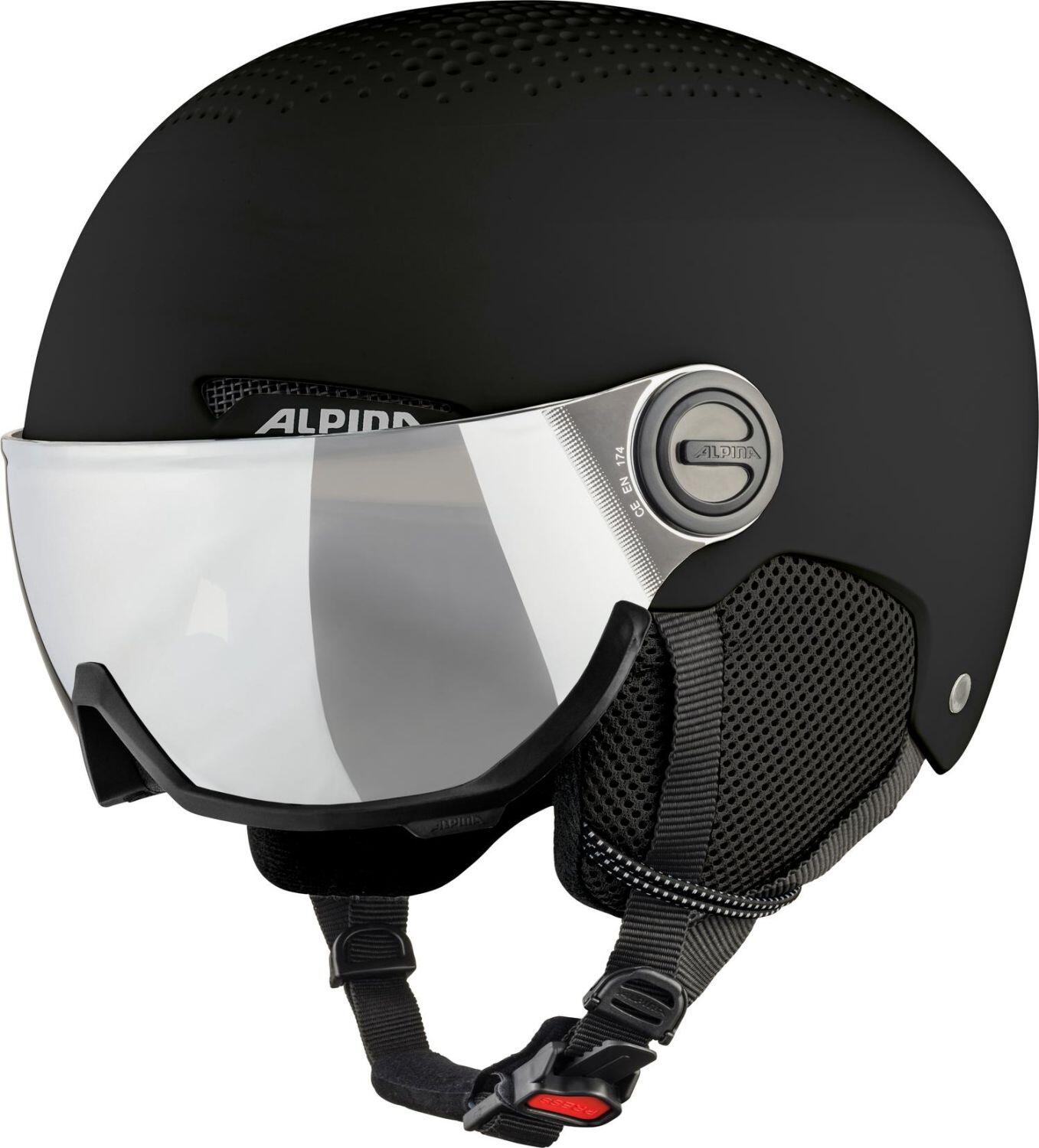 Alpina Arber Visier Skihelm (54-58 cm, 30 black matt) von Alpina