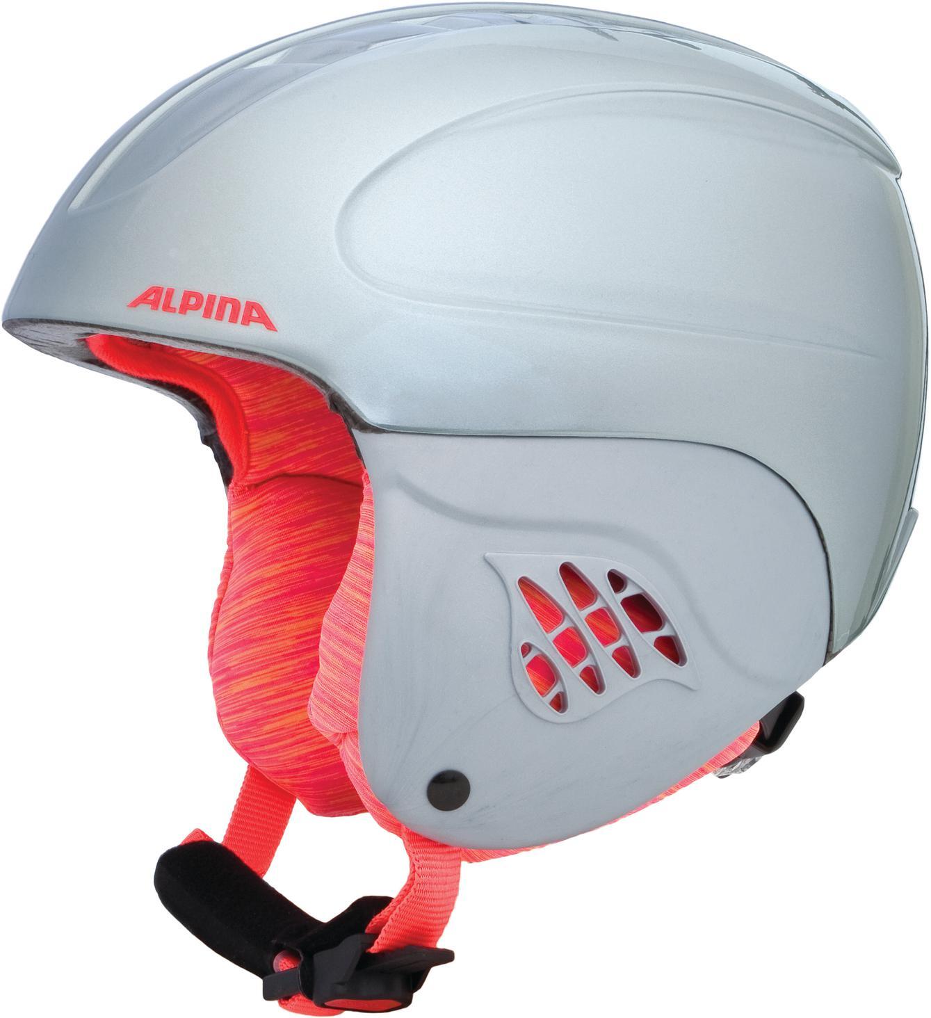 Alpina Carat Kinder Skihelm (48-52 cm, 90 silver/flamingo) von Alpina