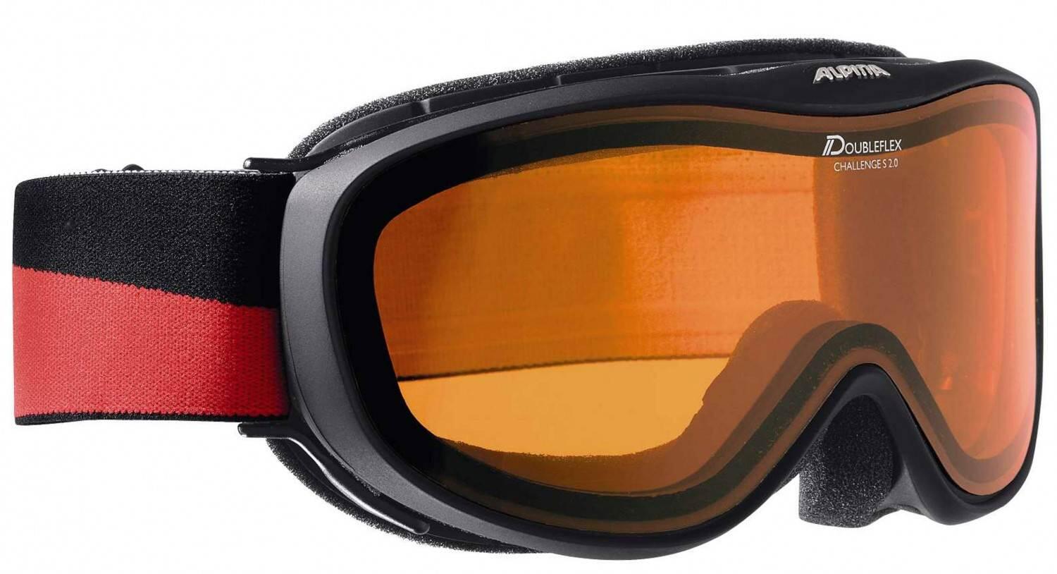 Alpina Challenge 2.0 Brillenträger Skibrille (152 black matt, Scheibe: DOUBLEFLEX) von Alpina