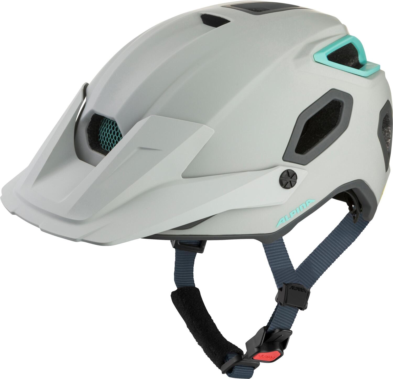 Alpina Croot Mips Fahrradhelm (52-57 cm, 40 smoke/blue matt) von Alpina