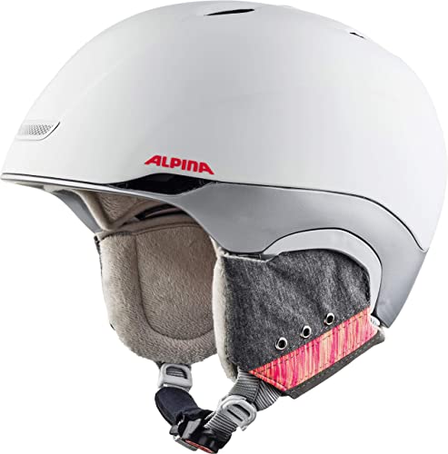 ALPINA PARSENA - Sicherer, Stoßabsorbierender & Individuell Anpassbarer Skihelm Für Erwachsene, white-flamingo matt, 52-56 cm von ALPINA