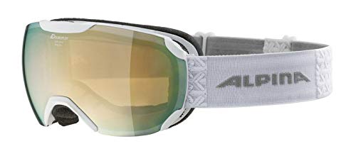 ALPINA PHEOS S Q-LITE - Verspiegelte, Kontrastverstärkende Skibrille Mit 100% UV-Schutz Für Erwachsene, white, One Size von ALPINA