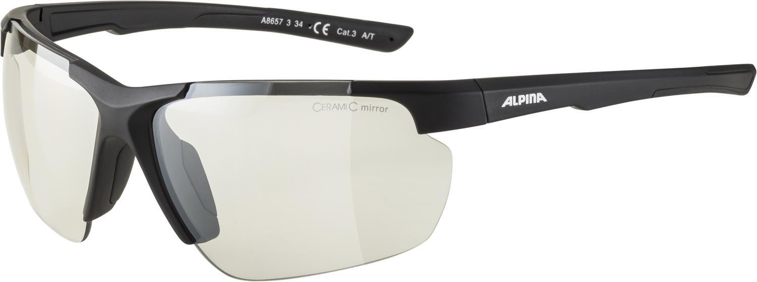 Alpina Defey HR Sportbrille (334 black matt, Ceramic mirror, Scheibe: clear mirror (S1)) von Alpina