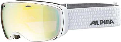 ALPINA ESTETICA Q - Verspiegelte, Kontrastverstärkende & Polarisierte OTG Skibrille Mit 100% UV-Schutz Für Erwachsene, white, One Size von ALPINA