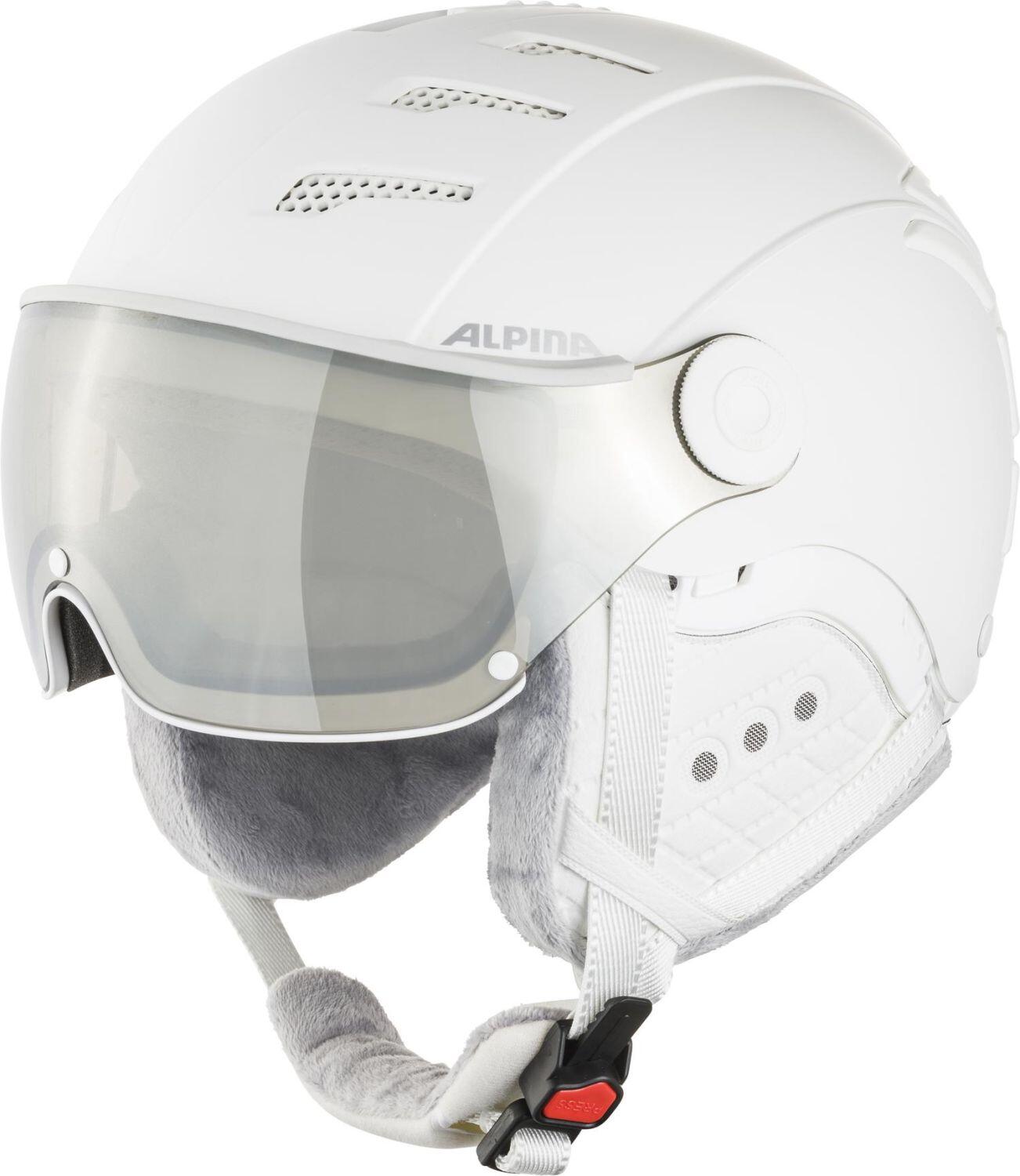 Alpina Jump 2.0 Varioflex Hybridmirror Skihelm (59-61 cm, 13 white/grey matt) von Alpina