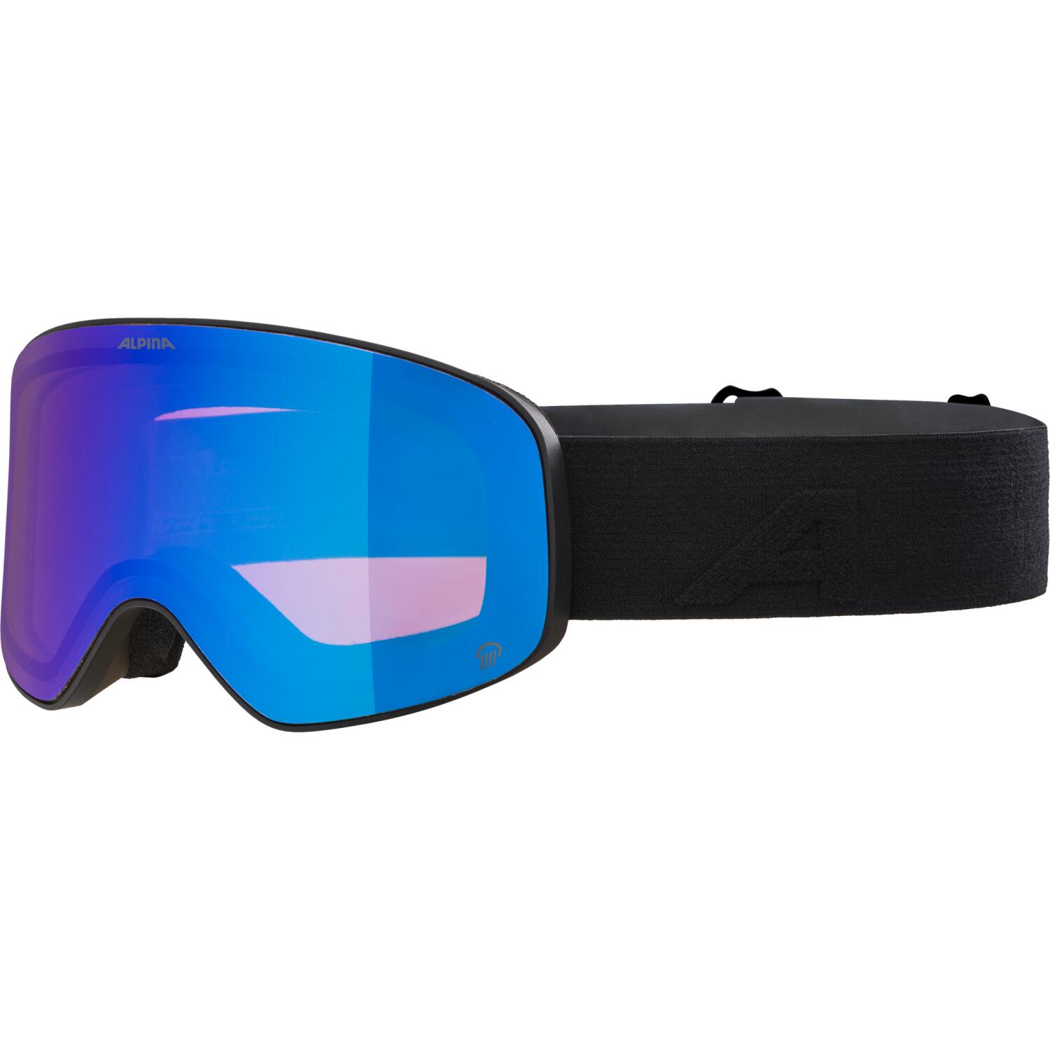 Alpina Ladis QM Skibrille (831 black matt, Scheibe: QUATTROFLEX mirror, blue (S2)) von Alpina