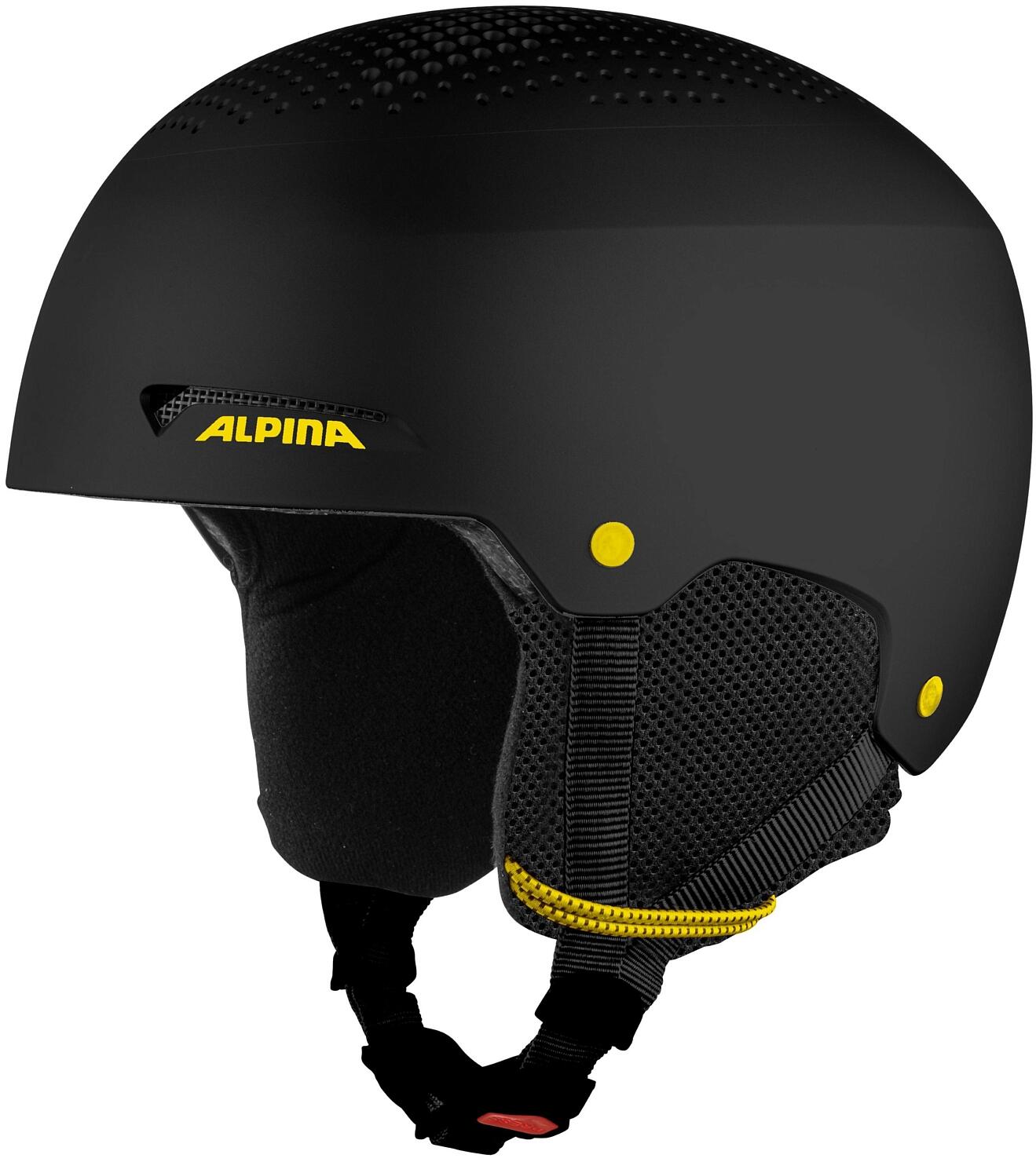 Alpina Pala Skihelm (48-52 cm, 30 black matt/yellow) von Alpina