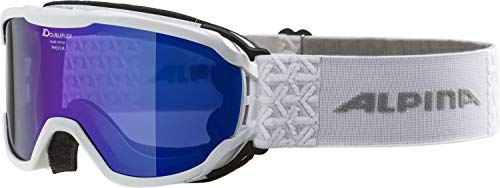 ALPINA PHEOS - Verspiegelte, Kontrastverstärkende & Polarisierte Skibrille Mit 100% UV-Schutz Für Kinder, white, One Size von ALPINA